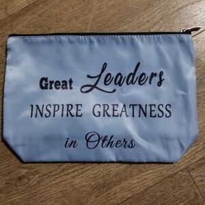 2/$25 Blue Zippered Makeup Bag Brand New